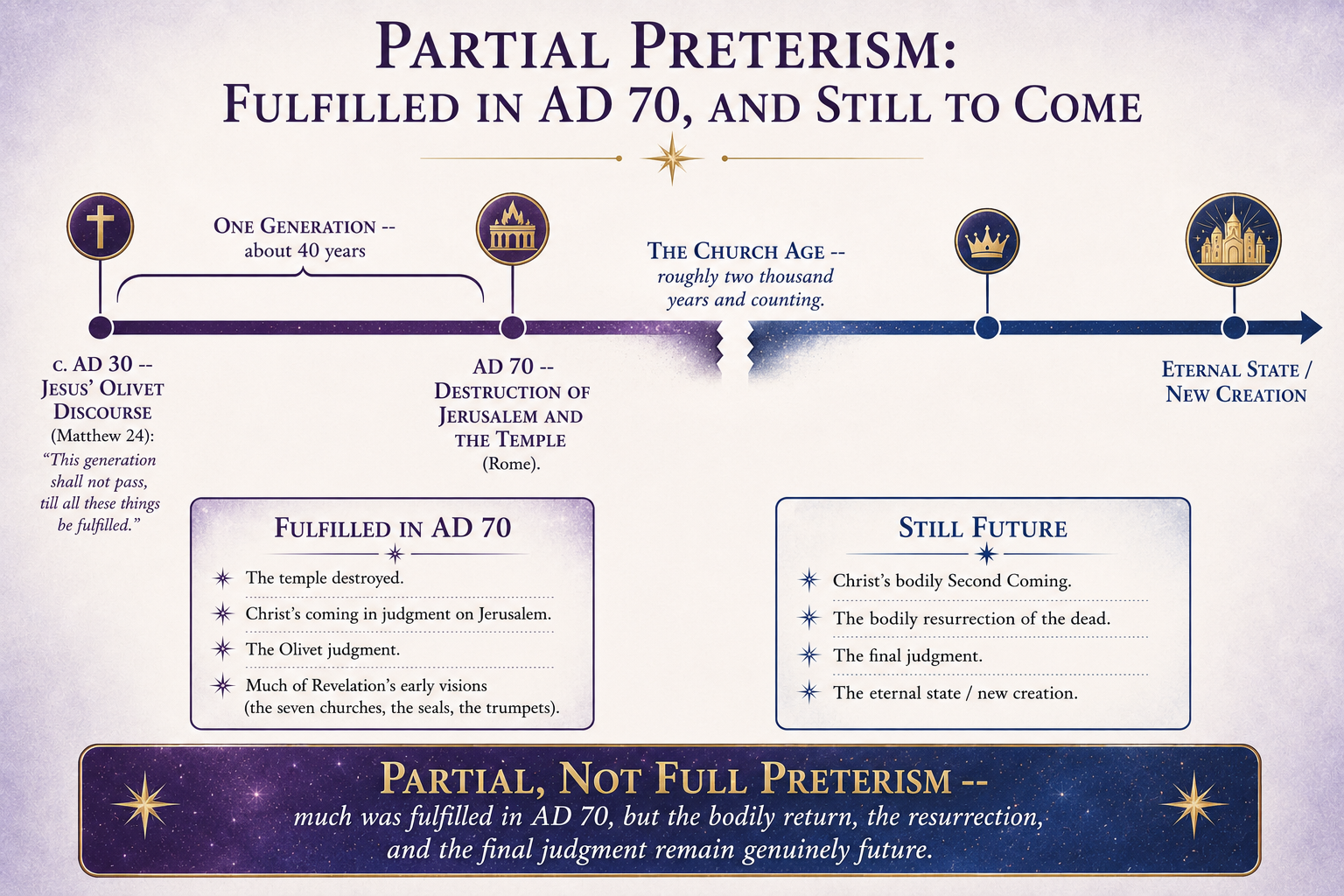 Partial preterism timeline